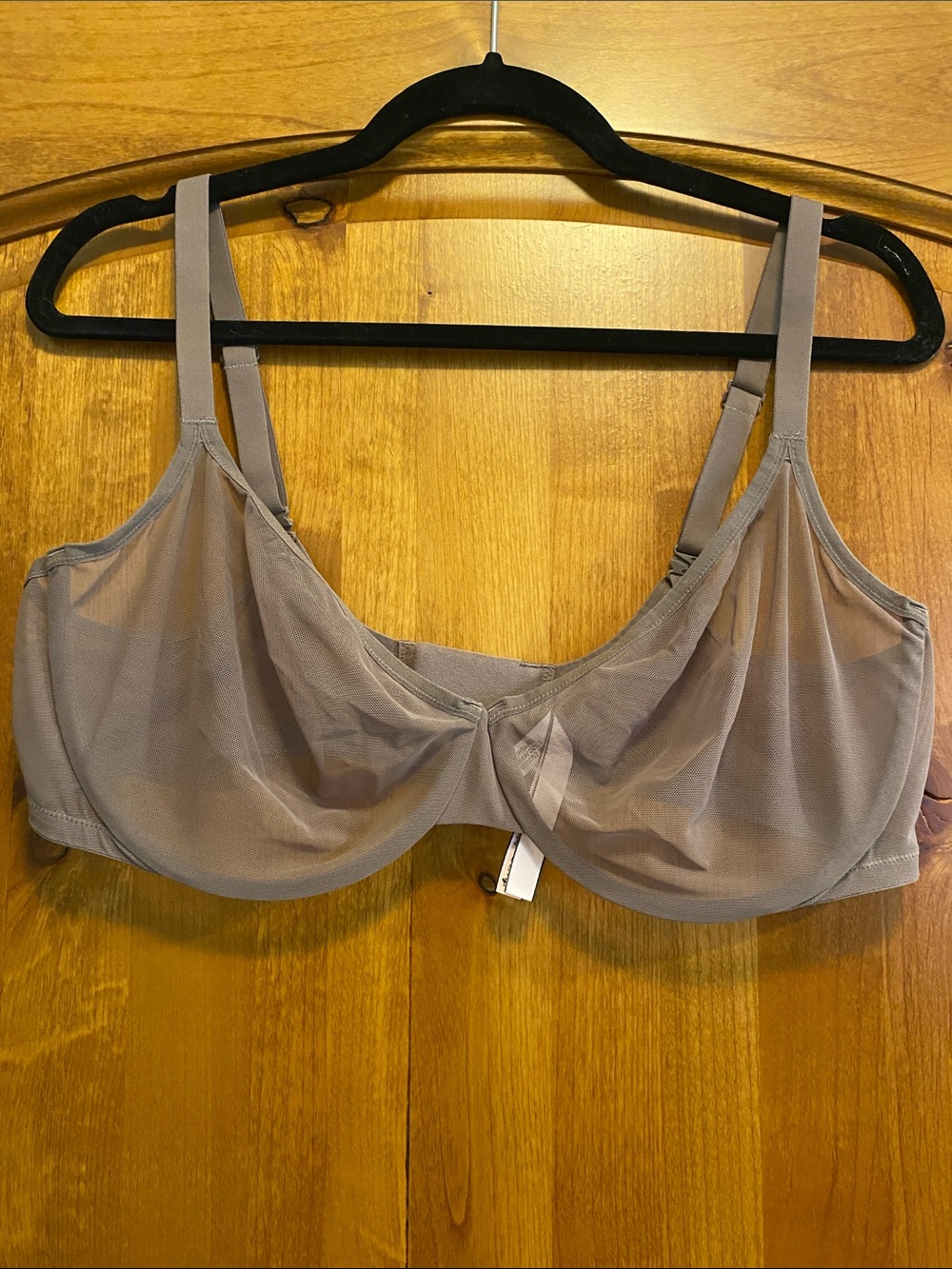 Victoria's Secret Sheer Underwire Bra in Taupe